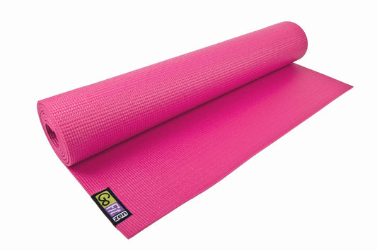 Non-Slip Yoga Mat (Pink) - Mat with Yoga Posture Wall Chart, GF-YOGA-PK